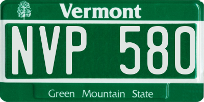 VT license plate NVP580