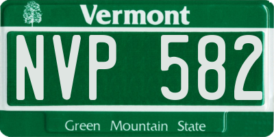 VT license plate NVP582