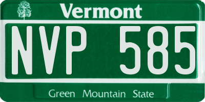 VT license plate NVP585