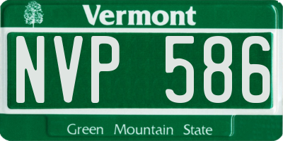 VT license plate NVP586