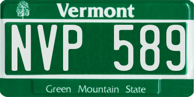VT license plate NVP589