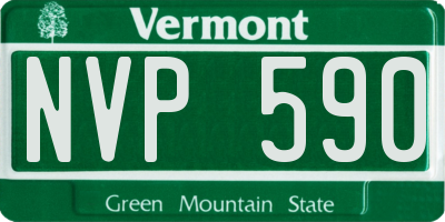 VT license plate NVP590