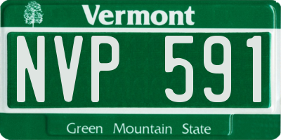 VT license plate NVP591