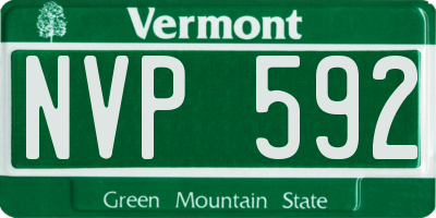 VT license plate NVP592