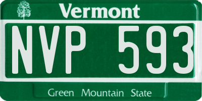 VT license plate NVP593