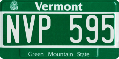 VT license plate NVP595