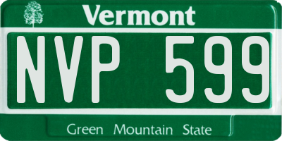 VT license plate NVP599