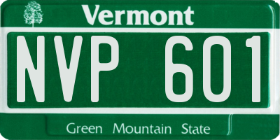 VT license plate NVP601
