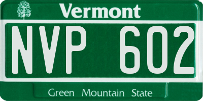 VT license plate NVP602