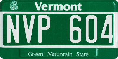 VT license plate NVP604
