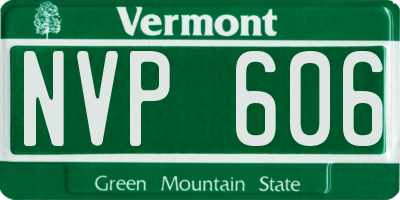 VT license plate NVP606