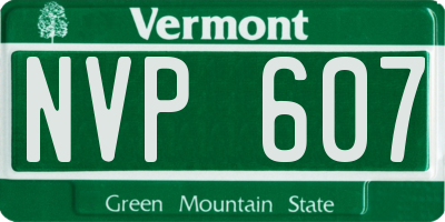 VT license plate NVP607