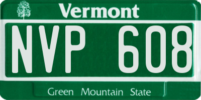 VT license plate NVP608