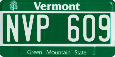 VT license plate NVP609