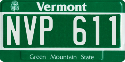 VT license plate NVP611