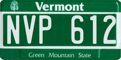 VT license plate NVP612