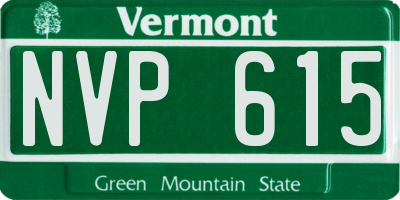 VT license plate NVP615