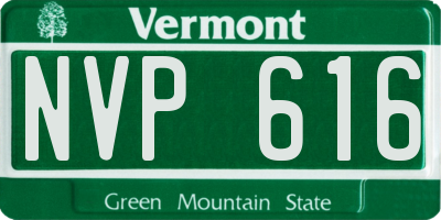 VT license plate NVP616