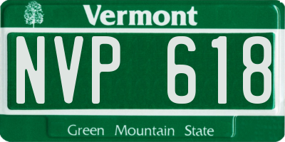 VT license plate NVP618