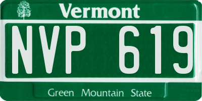 VT license plate NVP619