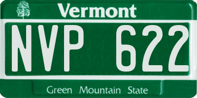 VT license plate NVP622