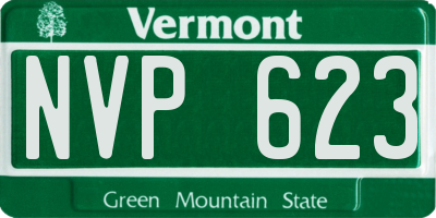VT license plate NVP623