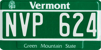 VT license plate NVP624