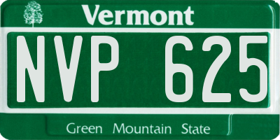 VT license plate NVP625