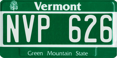 VT license plate NVP626