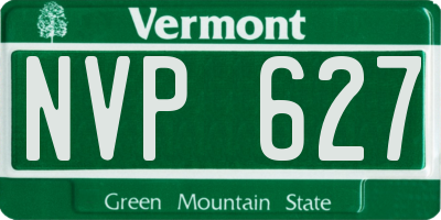 VT license plate NVP627
