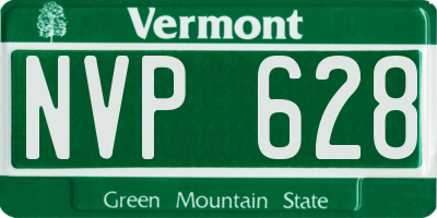 VT license plate NVP628