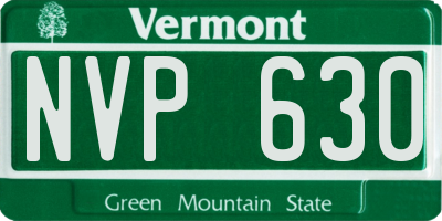 VT license plate NVP630