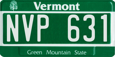 VT license plate NVP631