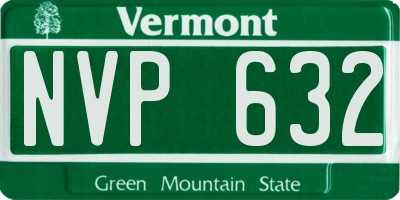 VT license plate NVP632