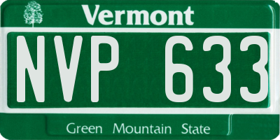 VT license plate NVP633