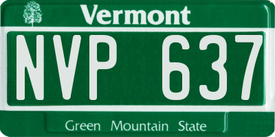 VT license plate NVP637