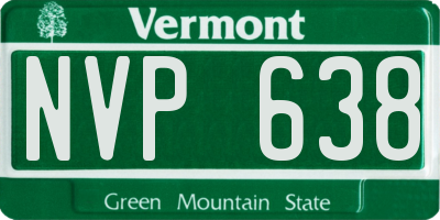 VT license plate NVP638