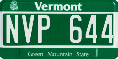 VT license plate NVP644