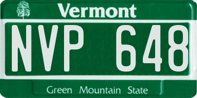 VT license plate NVP648
