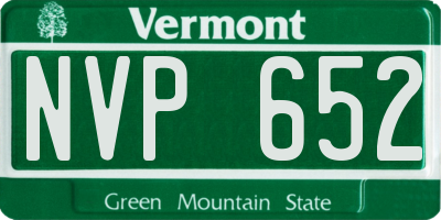 VT license plate NVP652