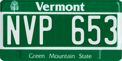 VT license plate NVP653