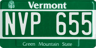 VT license plate NVP655