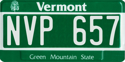 VT license plate NVP657