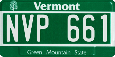 VT license plate NVP661