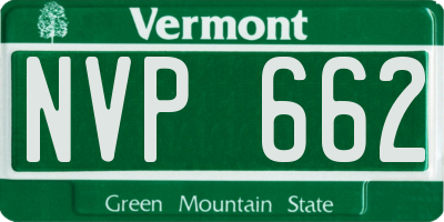 VT license plate NVP662