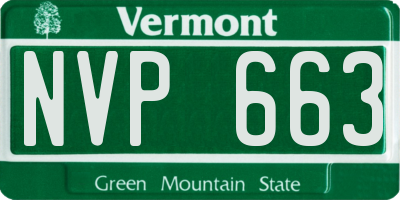 VT license plate NVP663