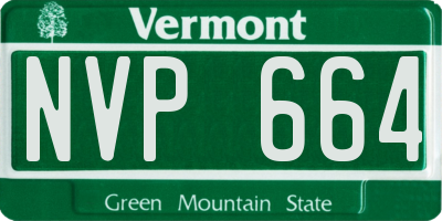 VT license plate NVP664