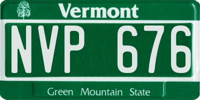 VT license plate NVP676