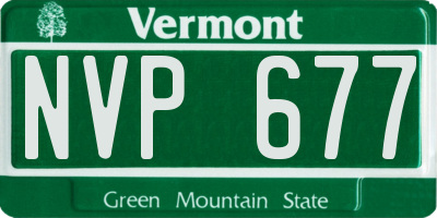 VT license plate NVP677