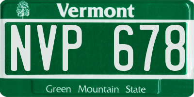 VT license plate NVP678